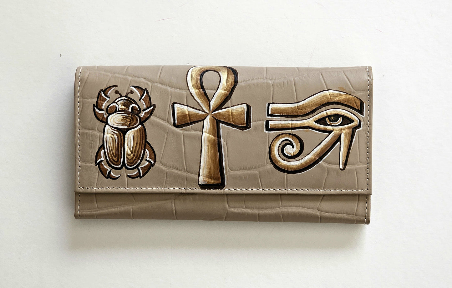 Leather Wallet X Beige Ancient History
