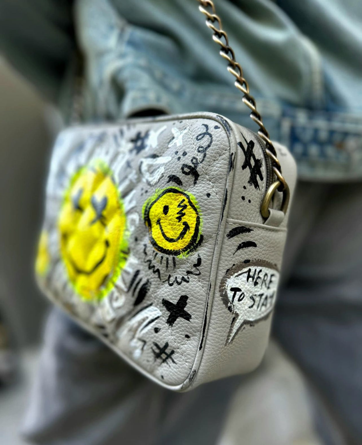 Leather Capitone Beige X Yellow
