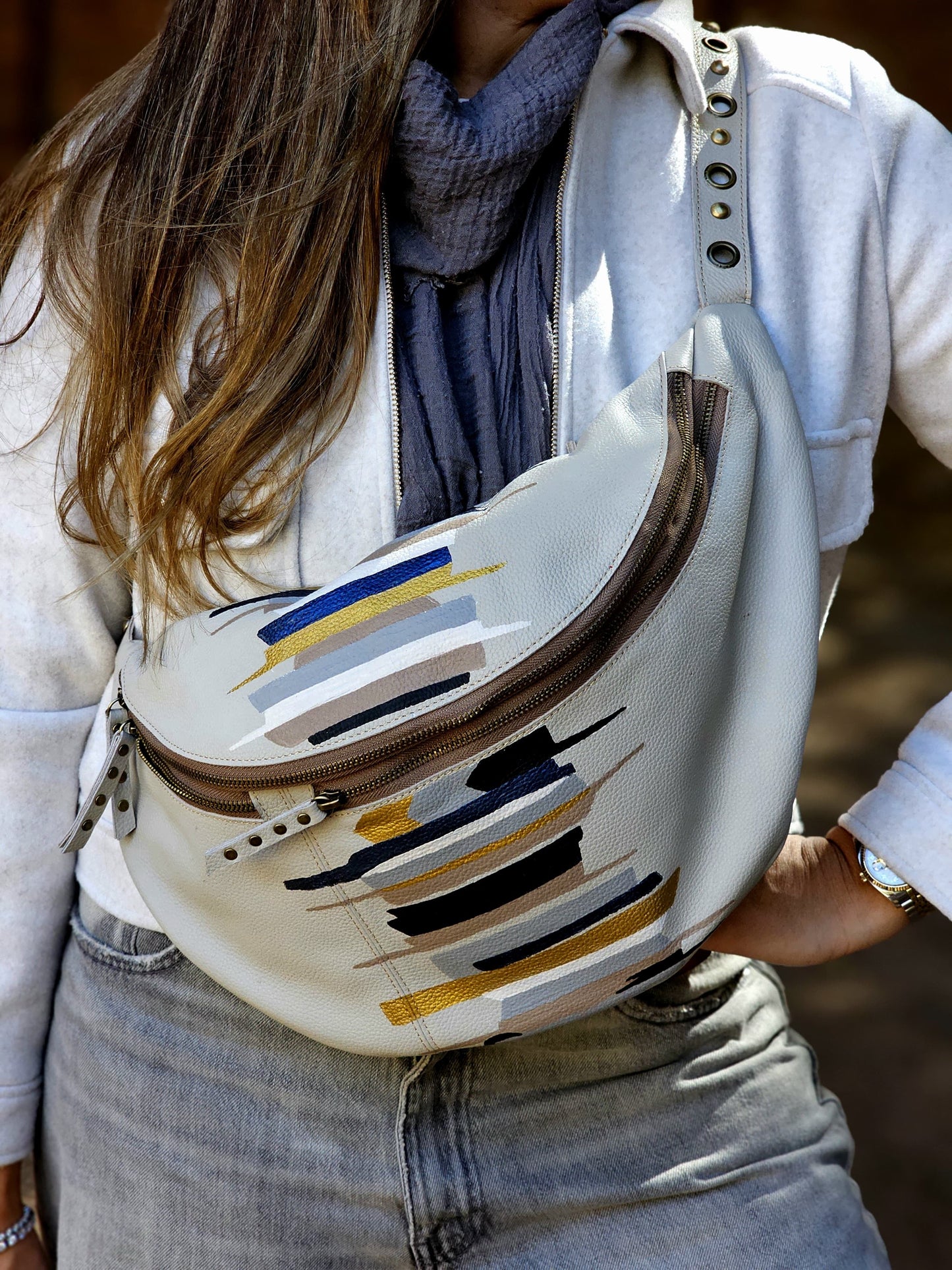 Leather Bumbag Multicolor Art