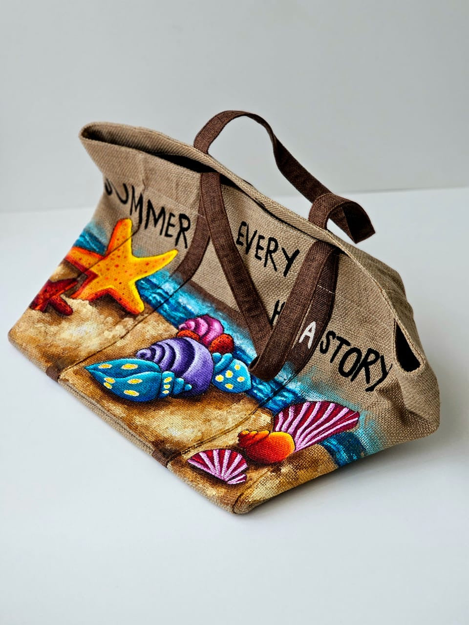 Fabric Beach Bag X Seashells