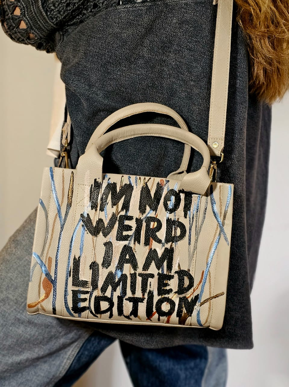 Medium Tote Bag Beige Im Not Weird