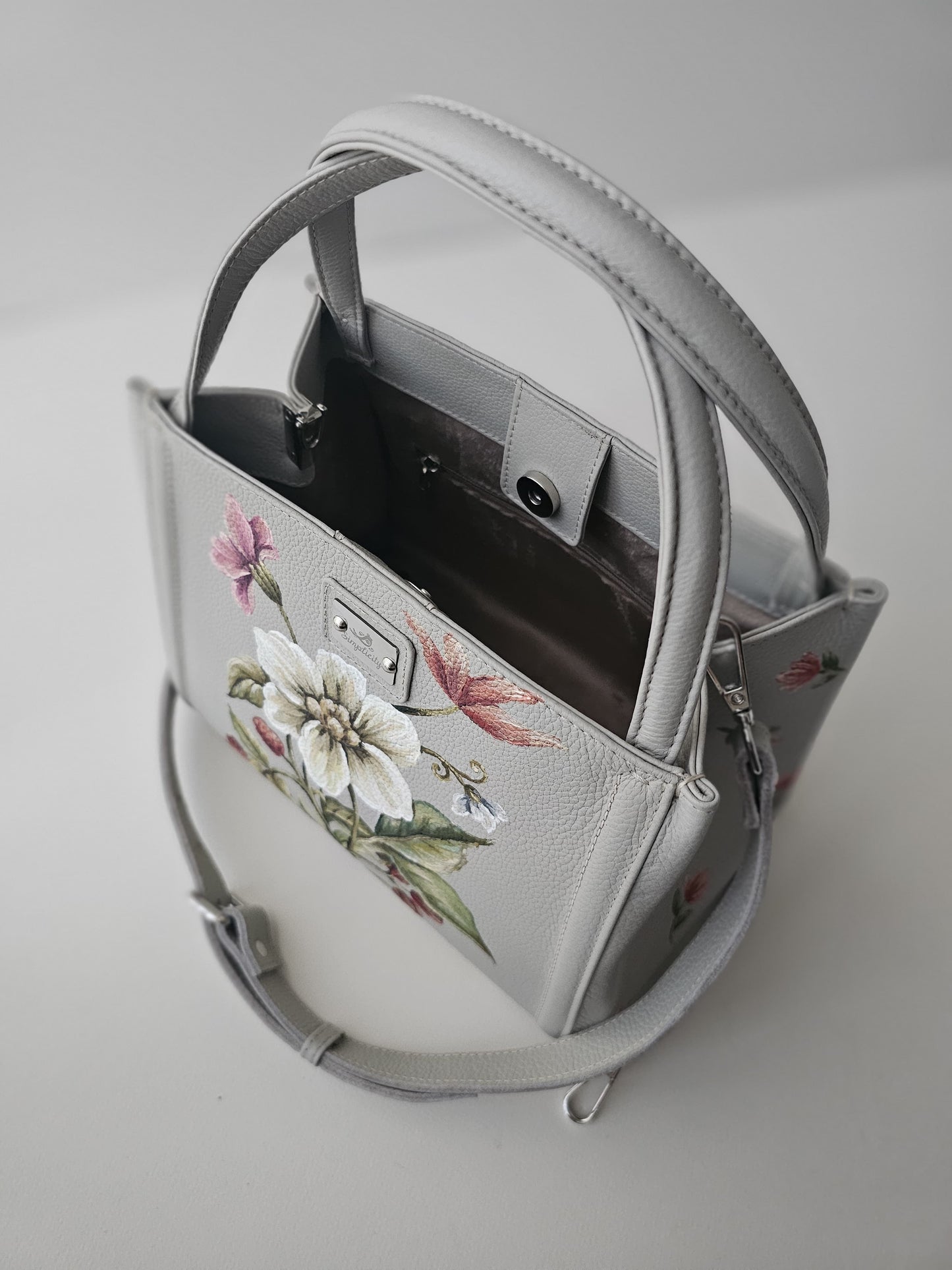 Leather Cross Bag Beige #2