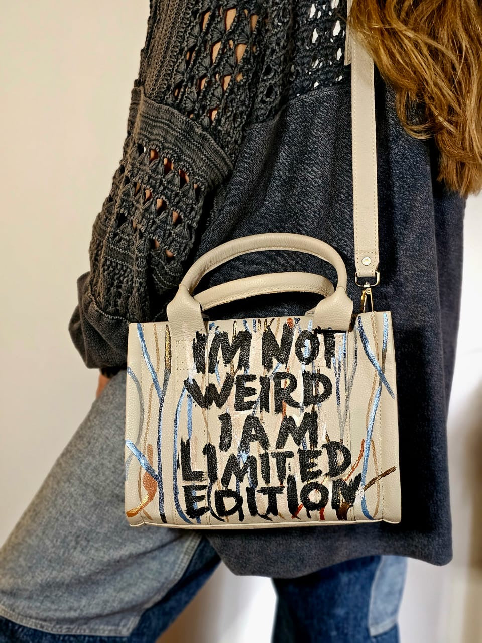 Medium Tote Bag Beige Im Not Weird