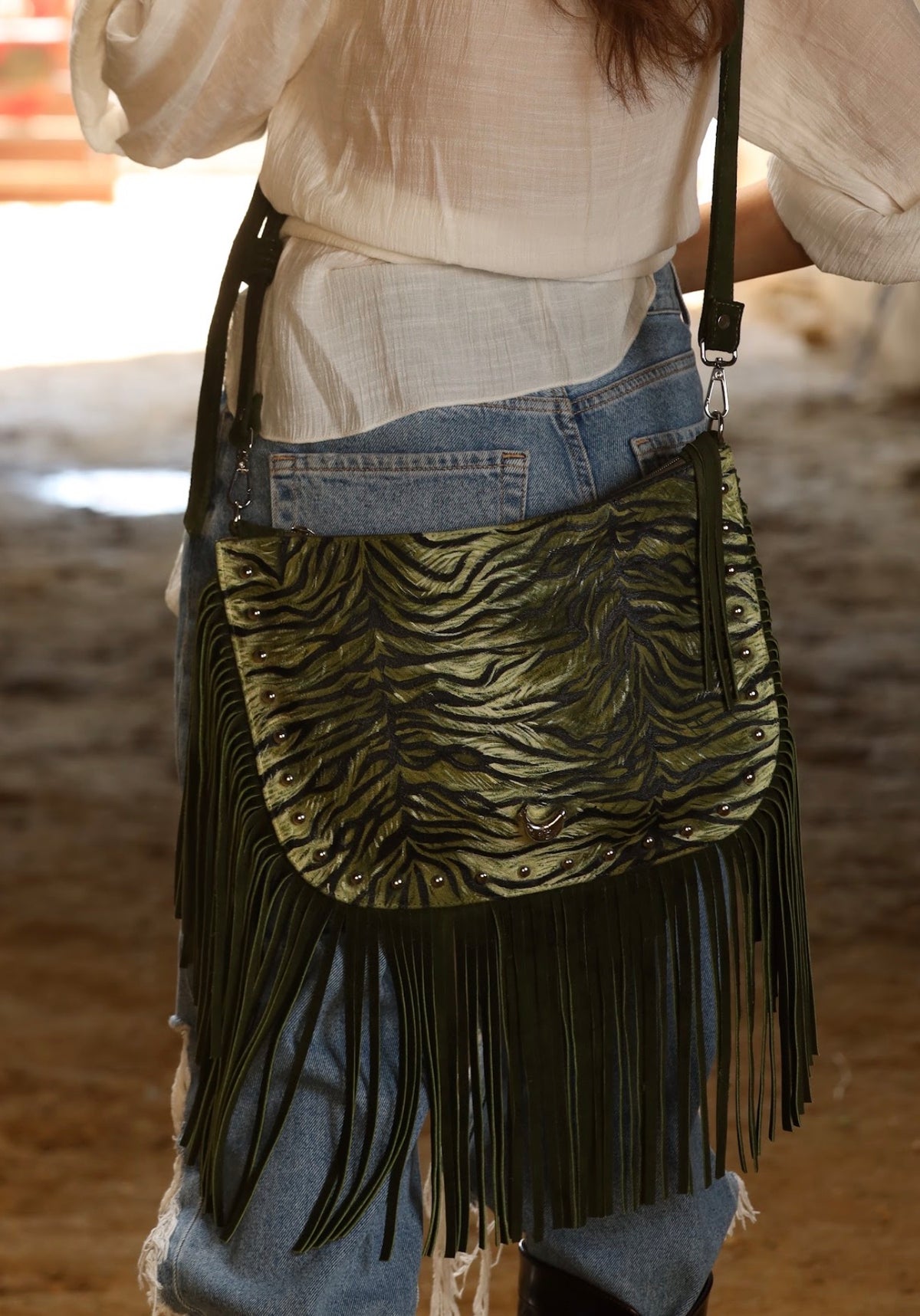 Olive Tiger Fringes