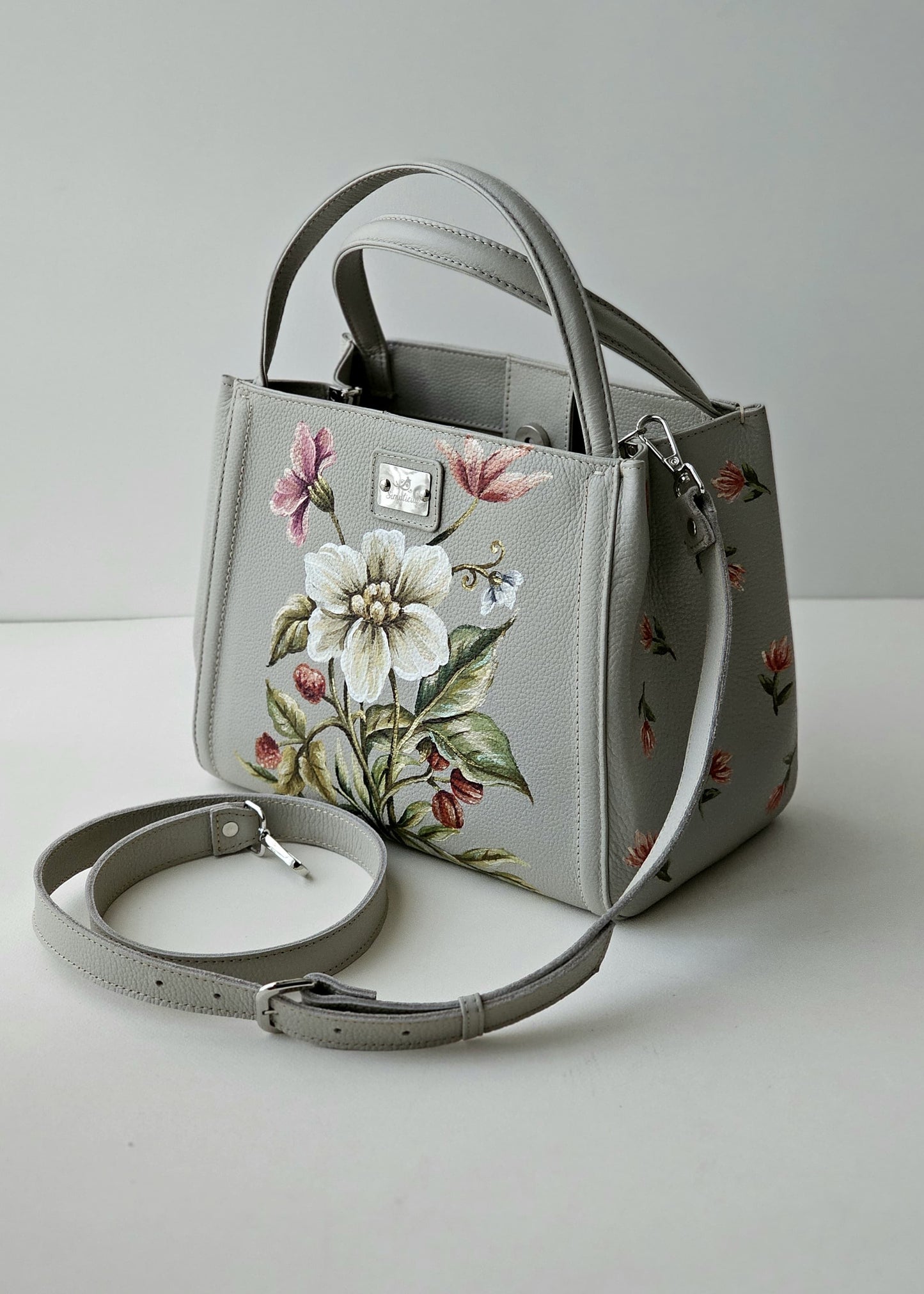 Leather Cross Bag Beige #2