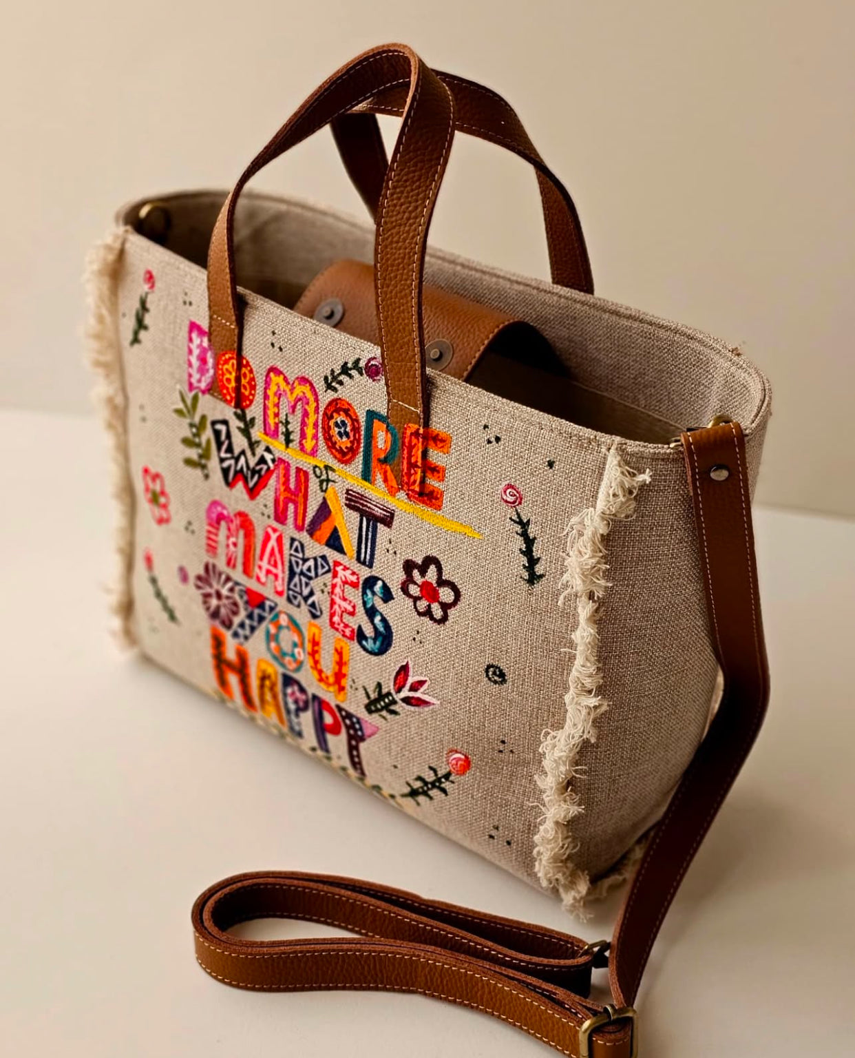 Beige Tote Bag Do More