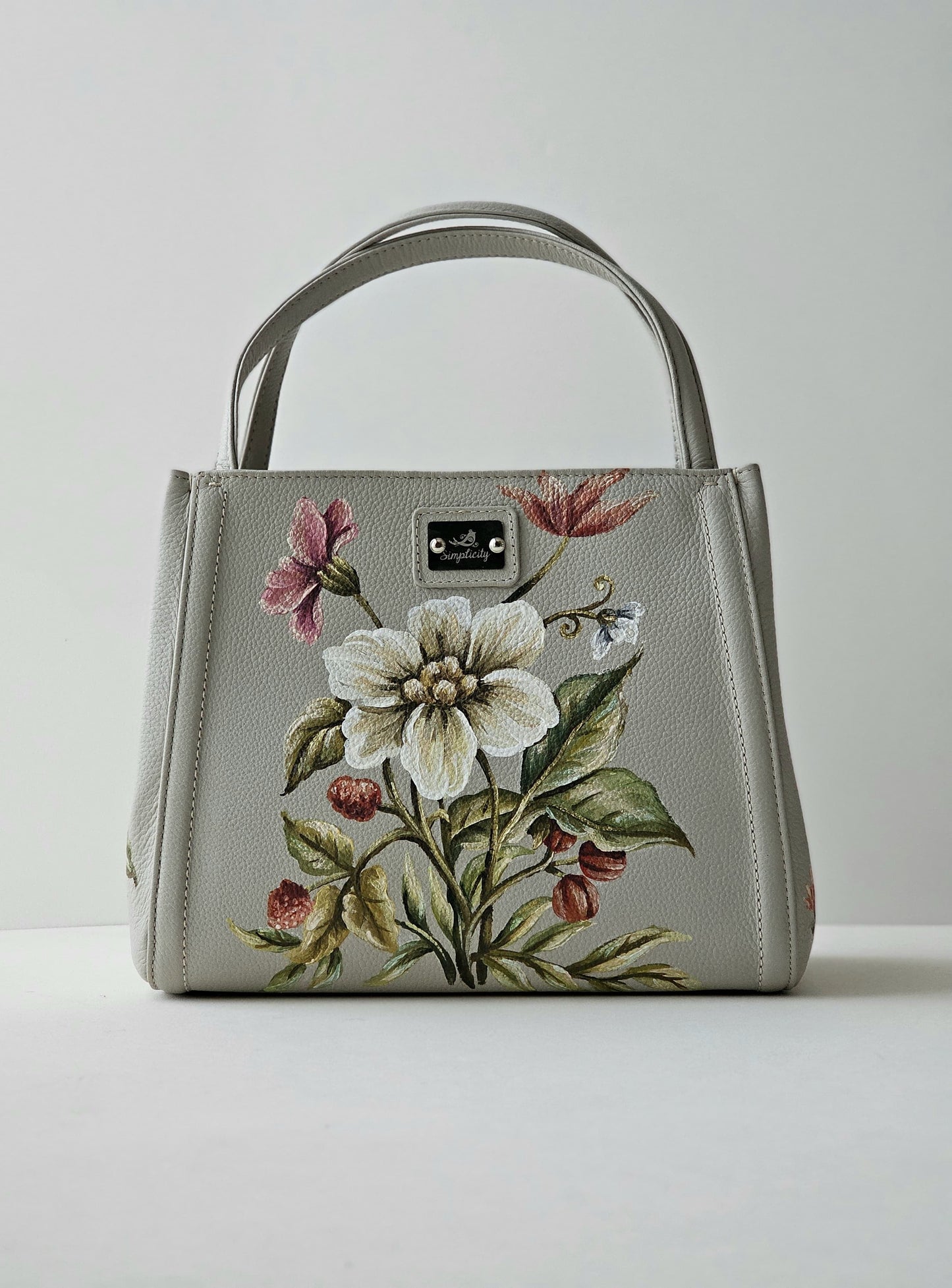Leather Cross Bag Beige #2