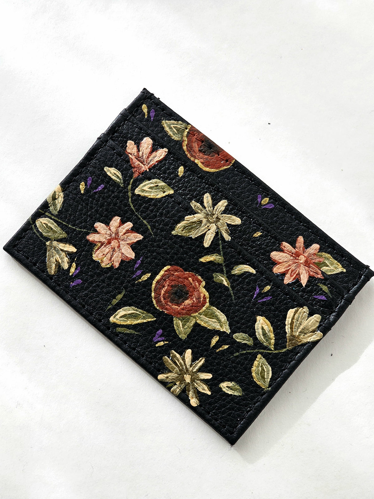 Card holder Black X Floral Night