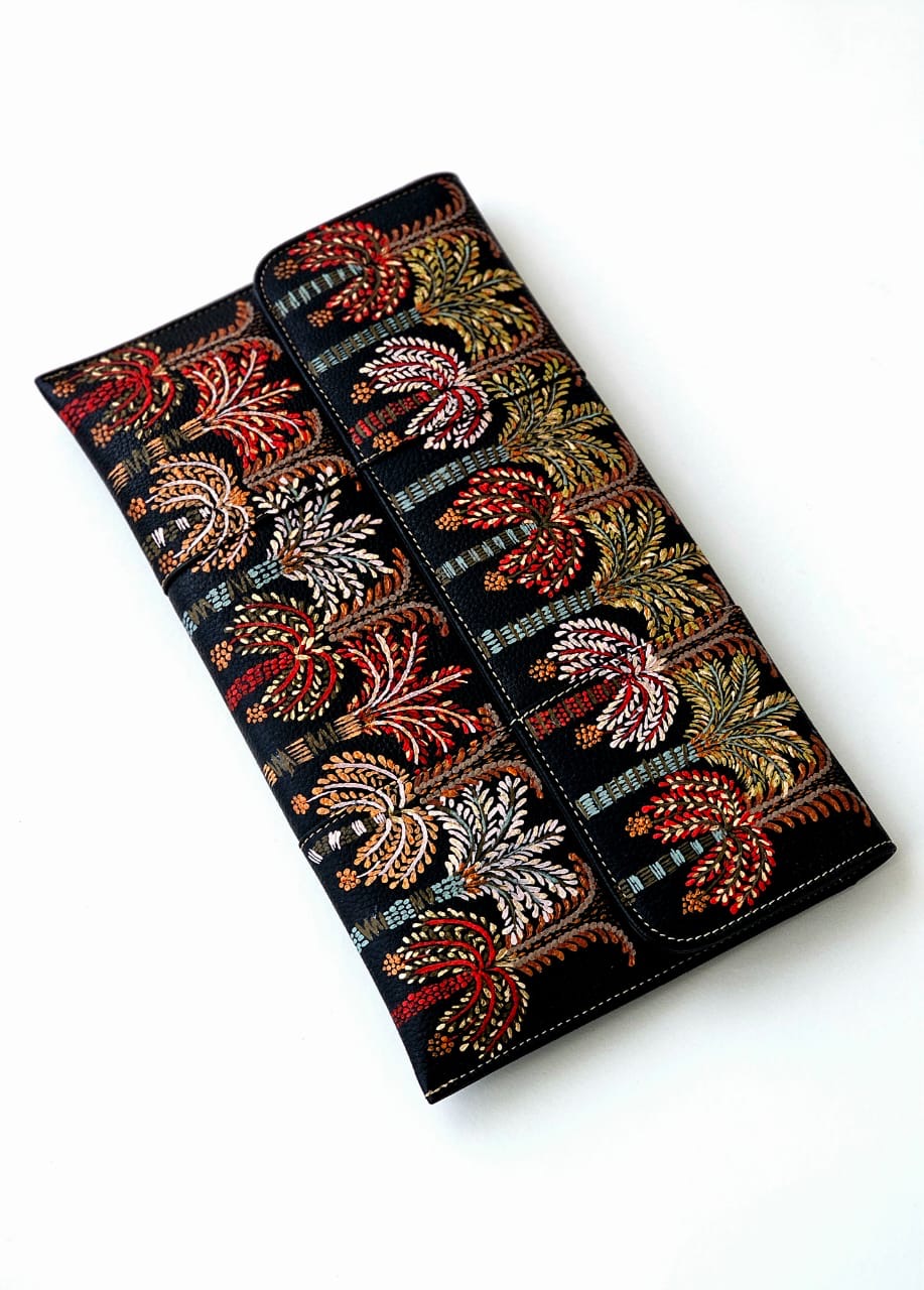 Leather envelope X Colorful Palm trees