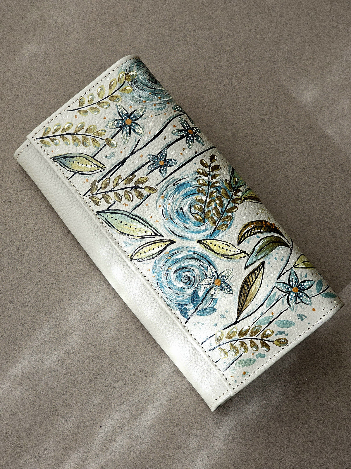 Leather Wallet X Blue Meadow