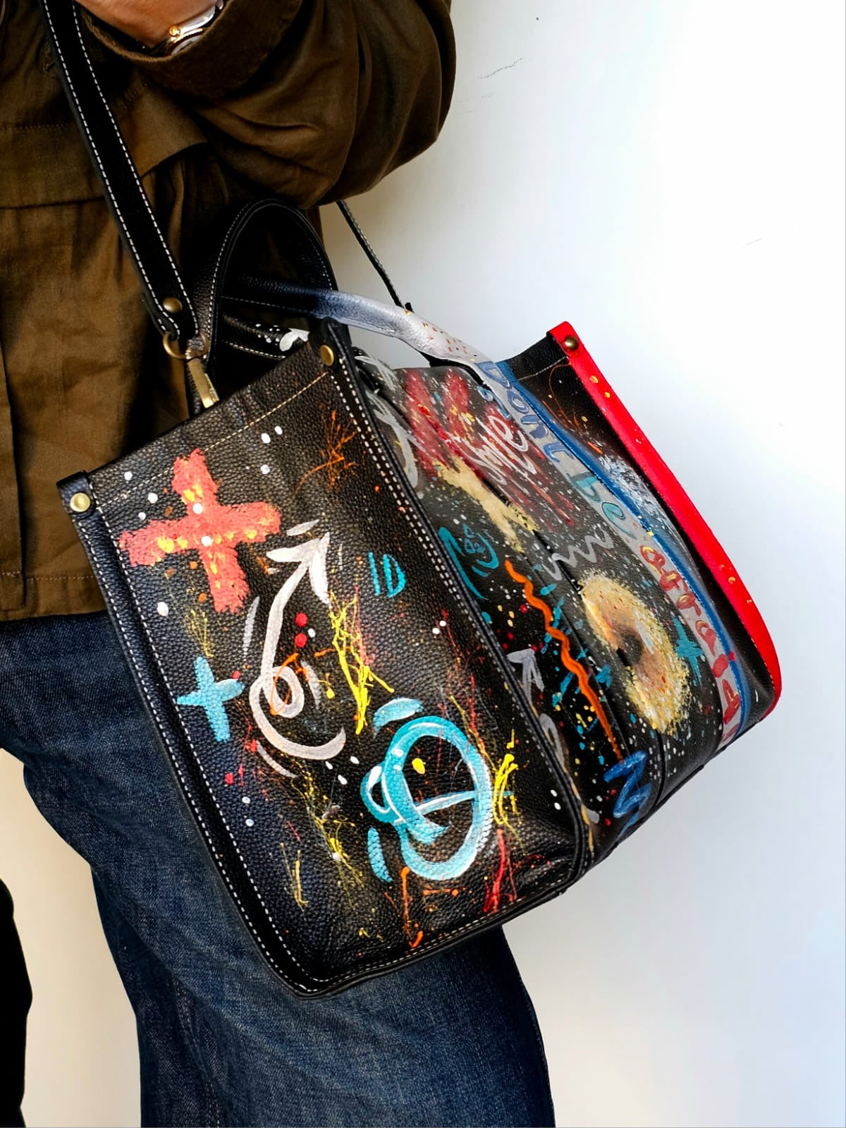 Leather Tote Bag X Smile