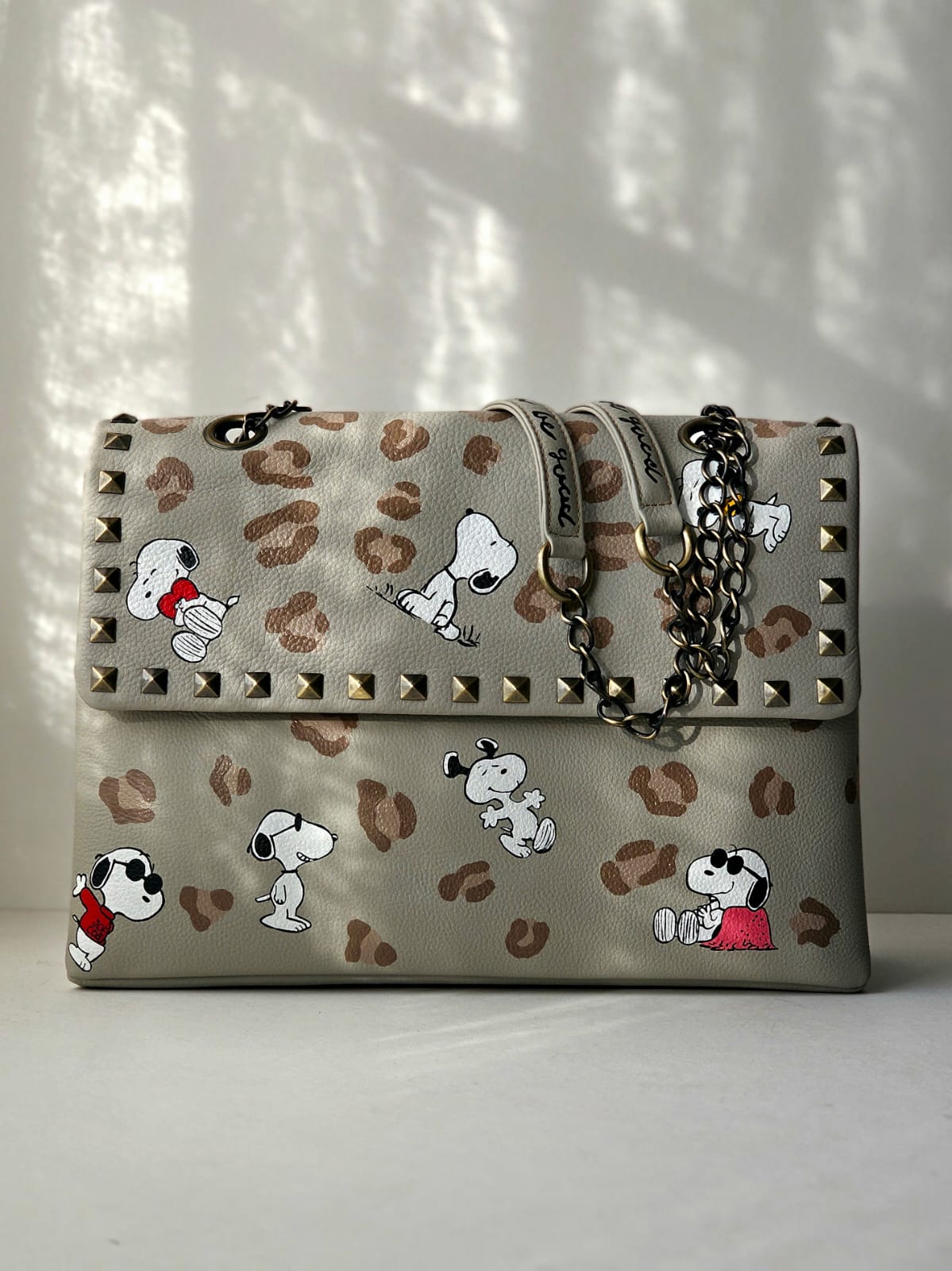 Rectangular Leather Bag X Snoopy