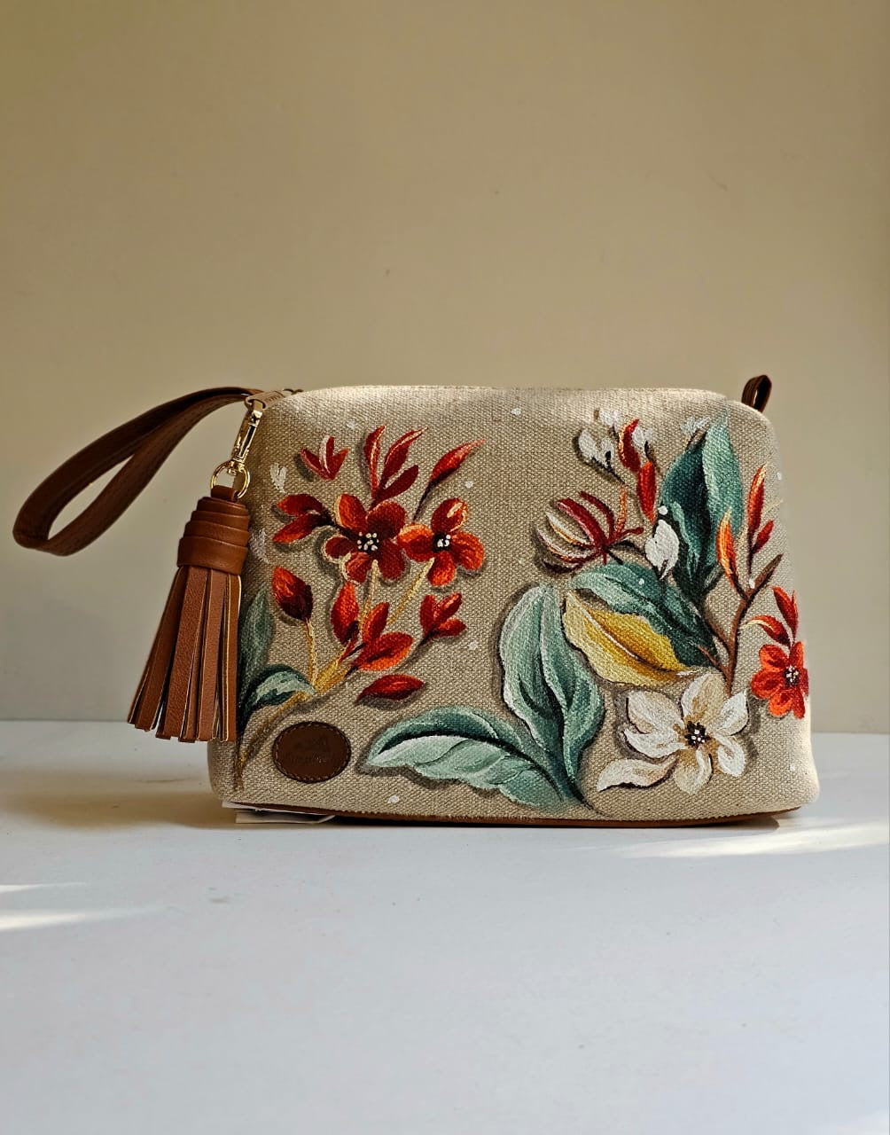 Gogo Clutch Beige X Colorful Flowers 2
