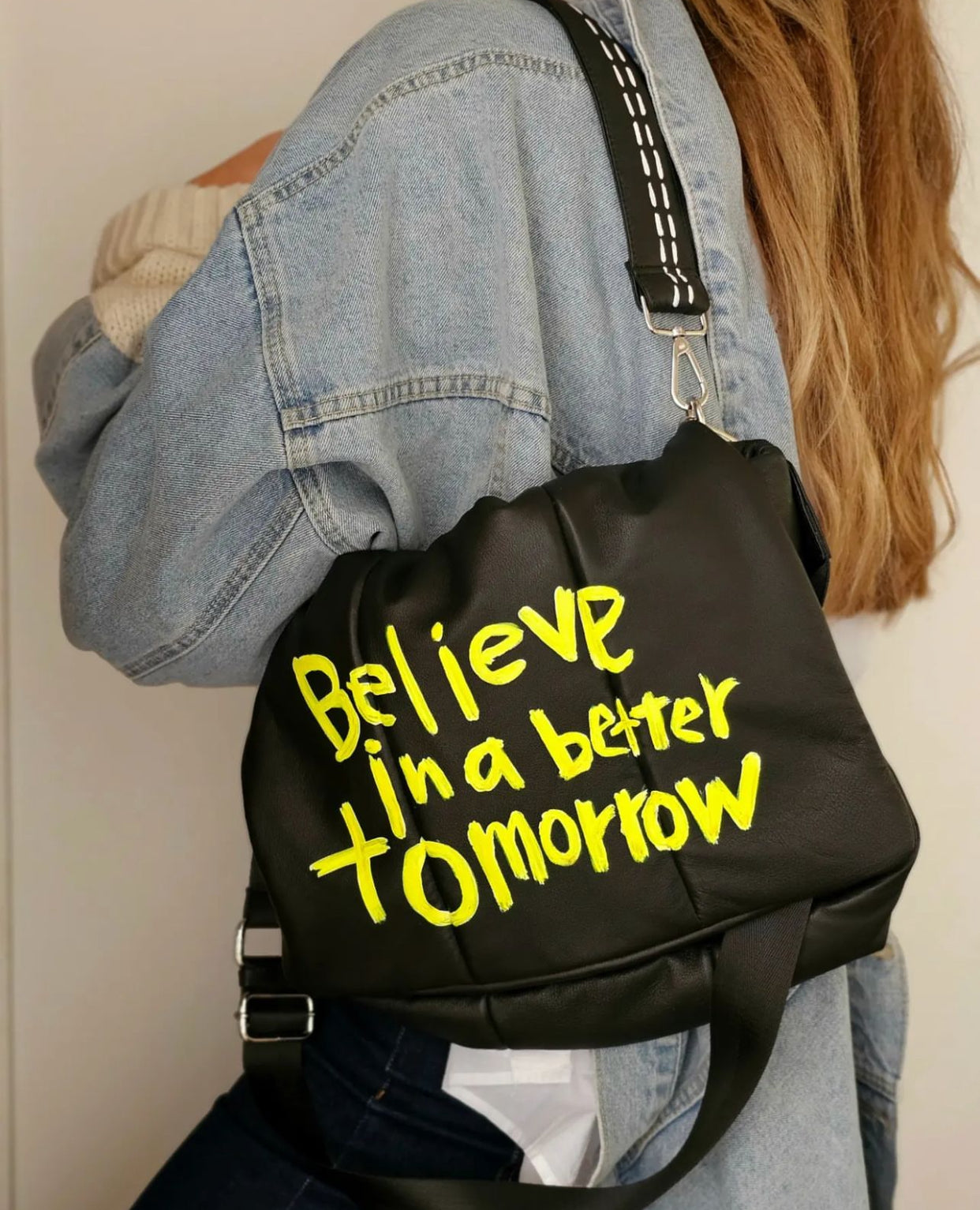 Bold leather Black X Yellow