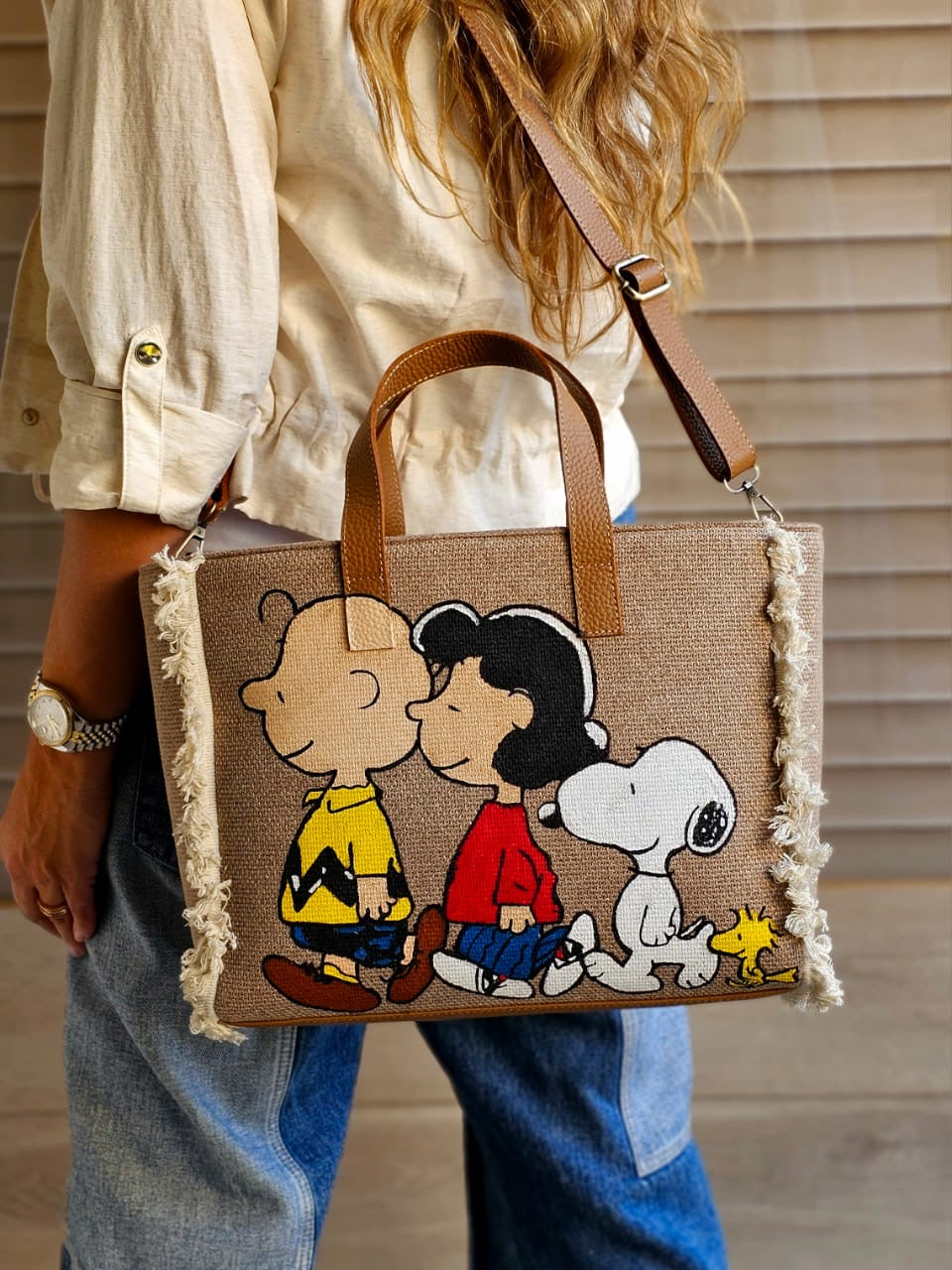Beige Tote Bags