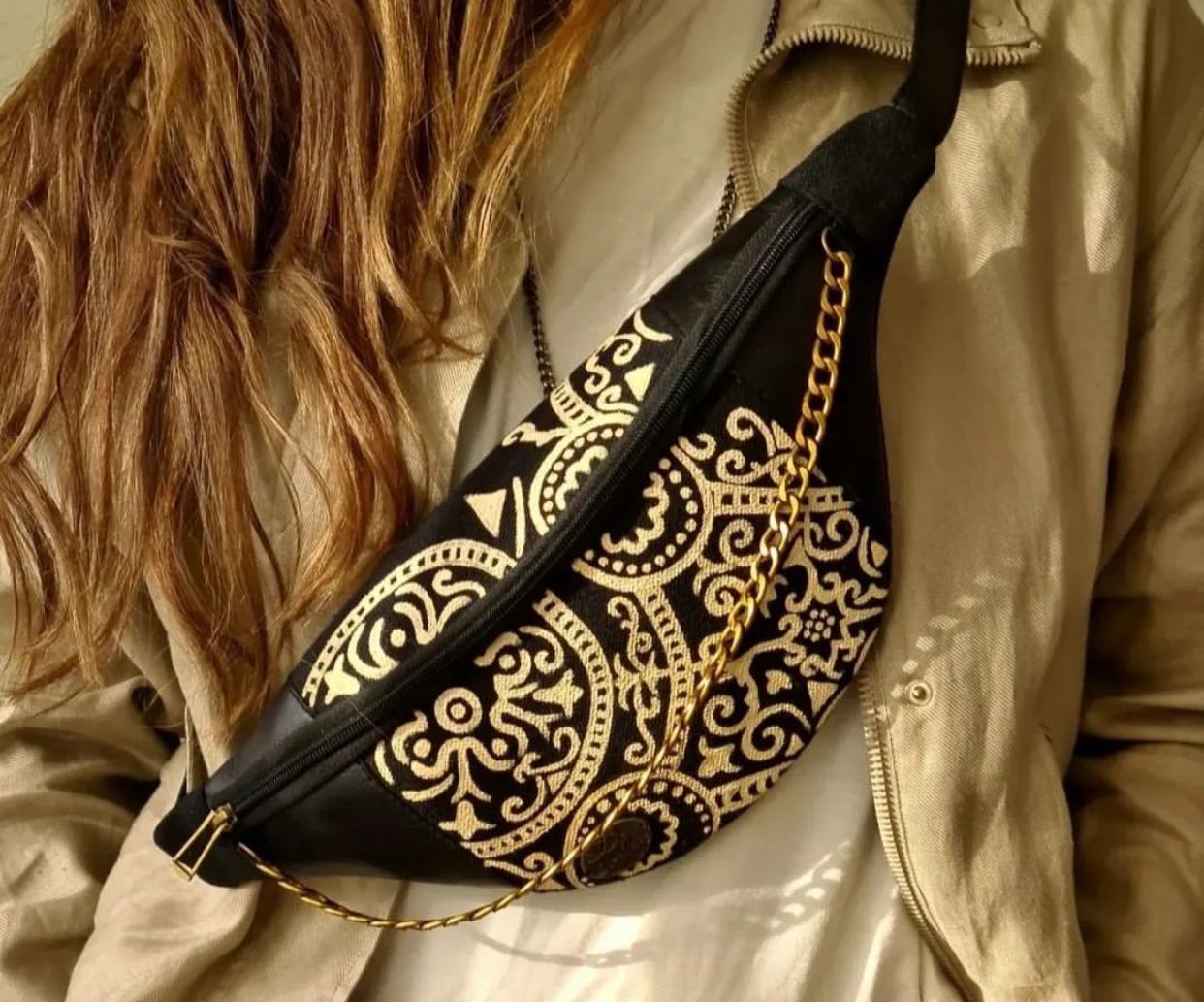 Fabric Fanny Pack Black