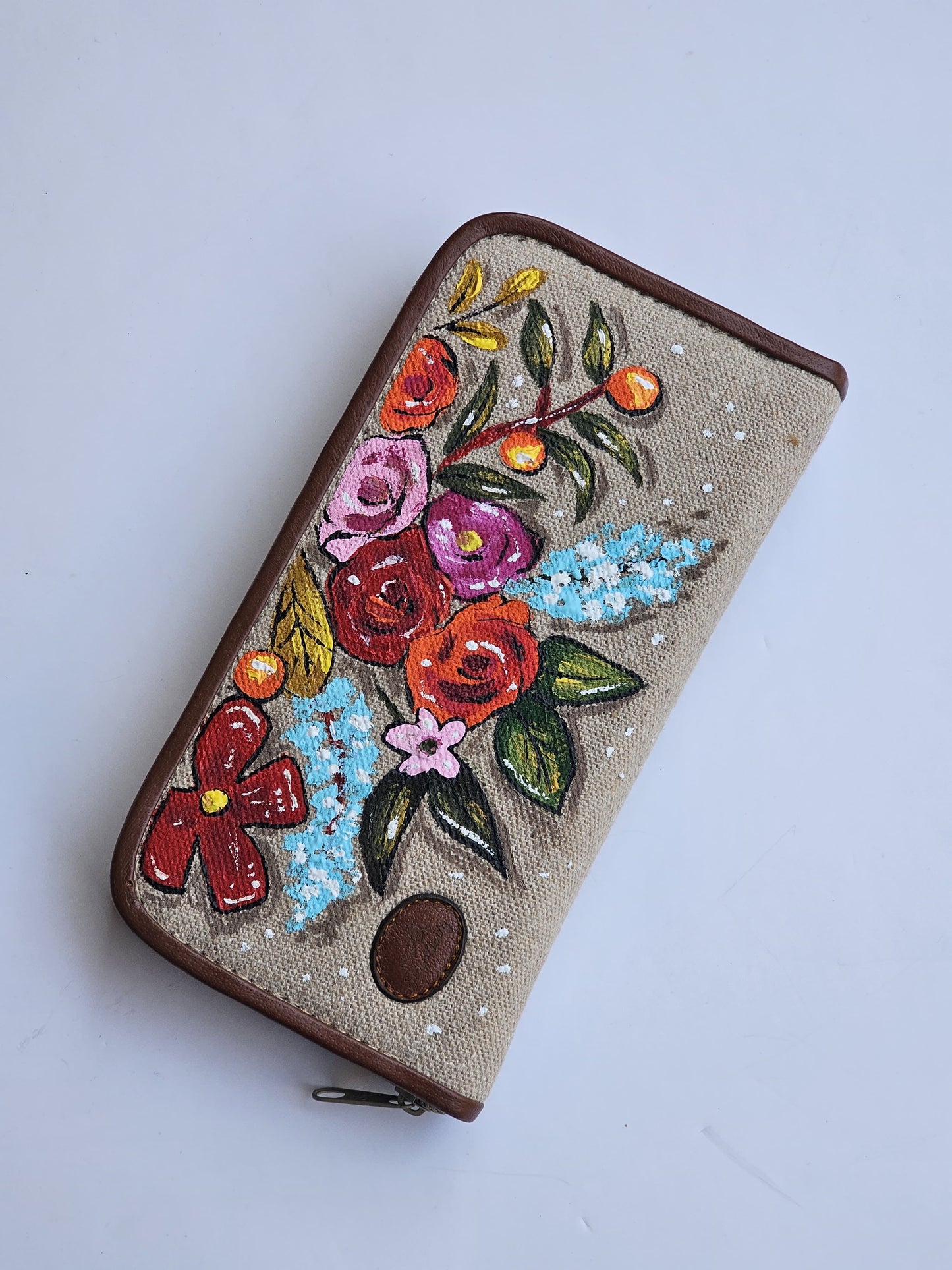 Fabric Wallet X Colorful Flowers