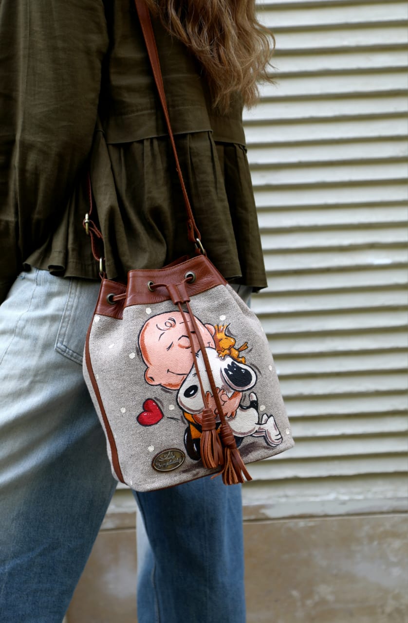 Fabric Bucket X Snoopy Hug