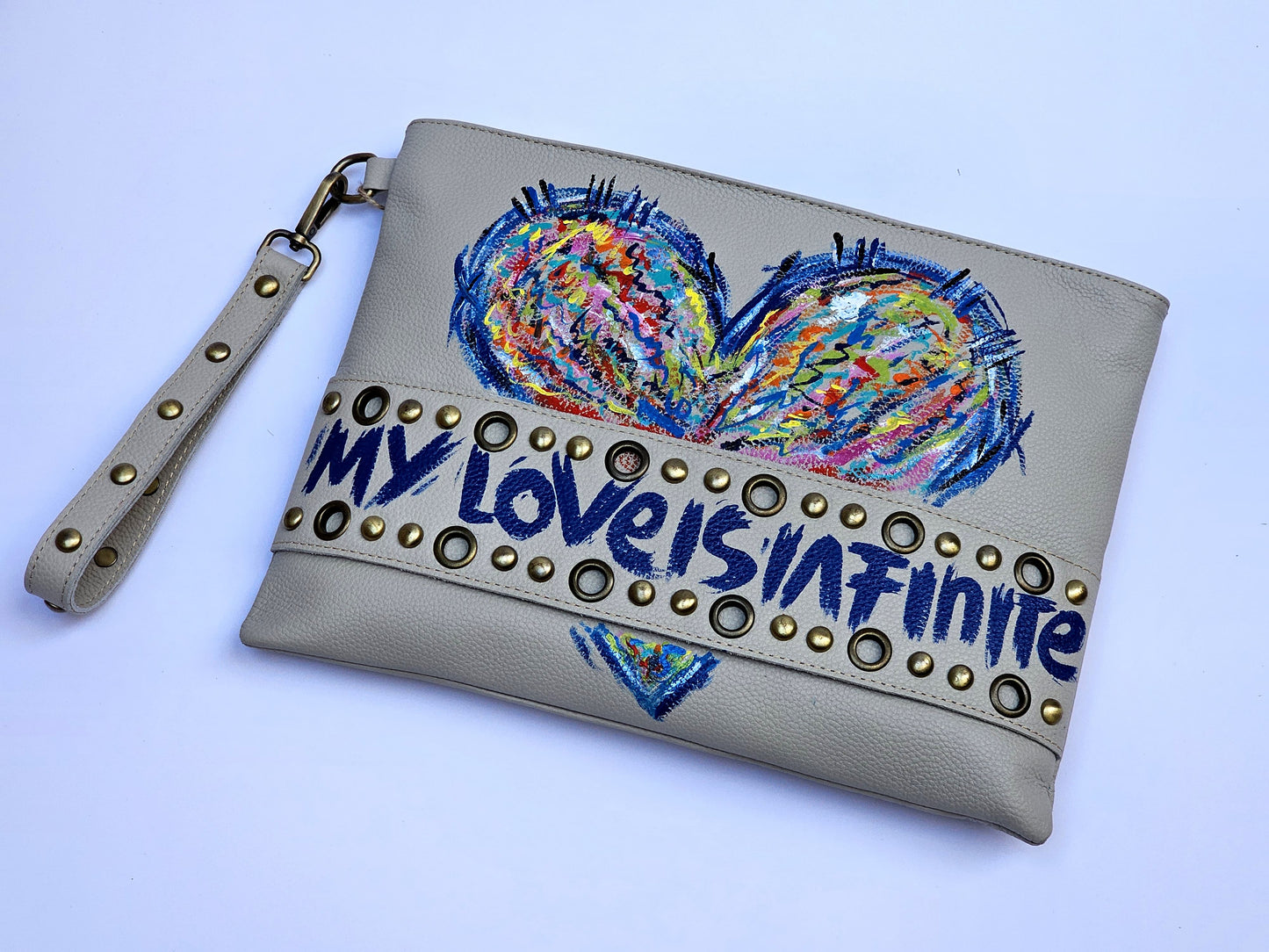 Beige Studs Clutch X Infinite Love