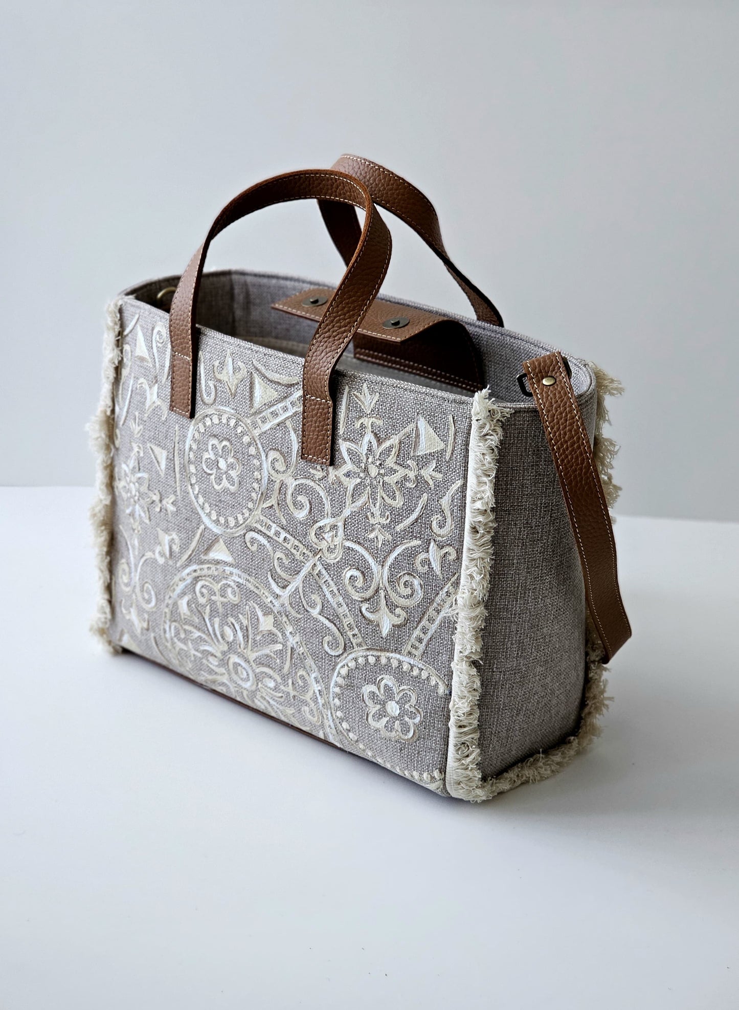 Beige Tote Bag Off White