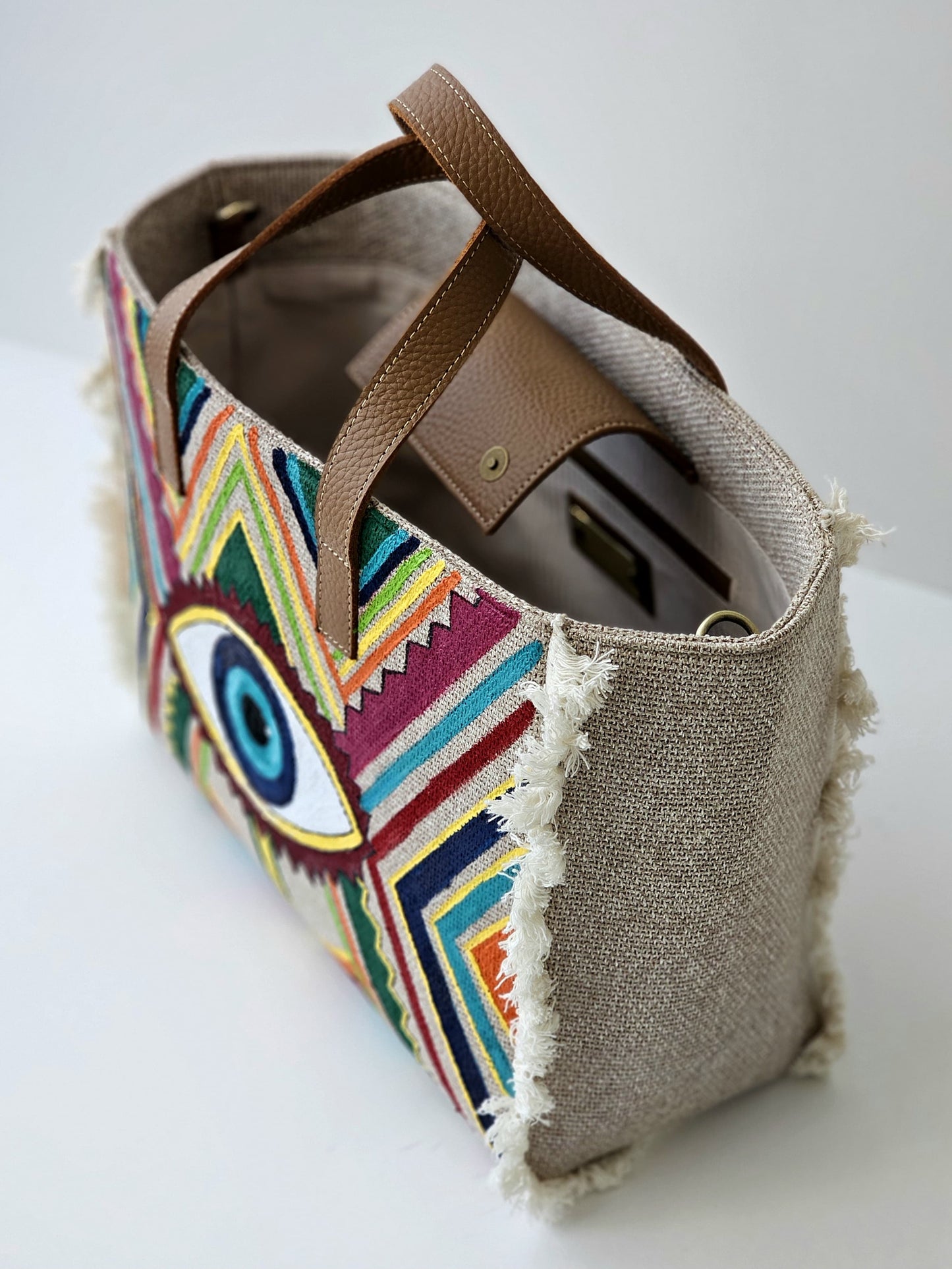 Beige Tote Bags