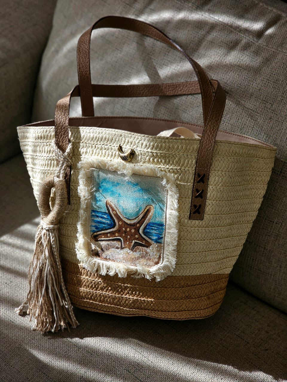 Straw Beach Bag