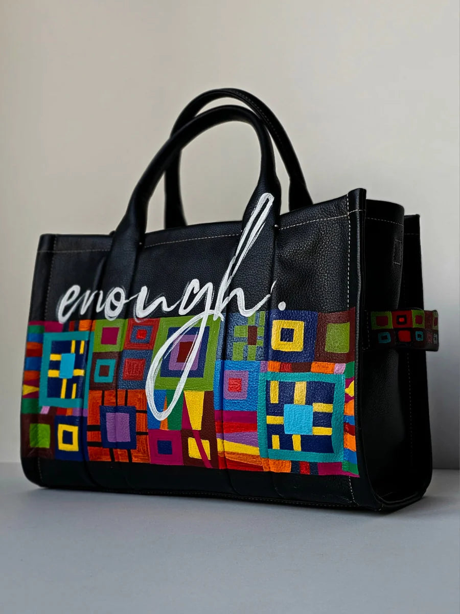 Large Tote Bag Black X Enough