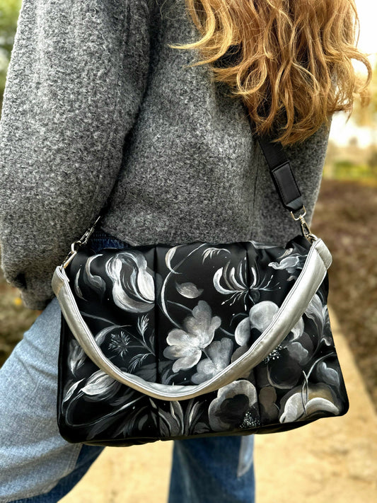 Bold leather Black X Silver
