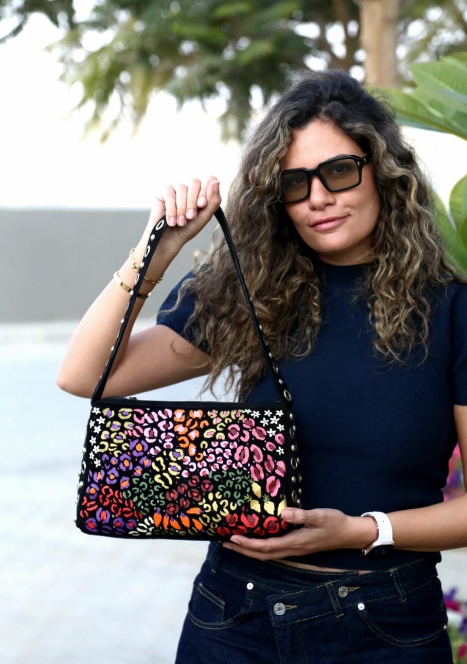 Chamois Studded Shoulder Bags