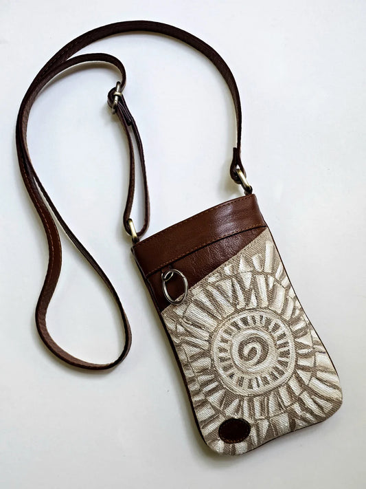 Mobile Cross Bag Beige X White