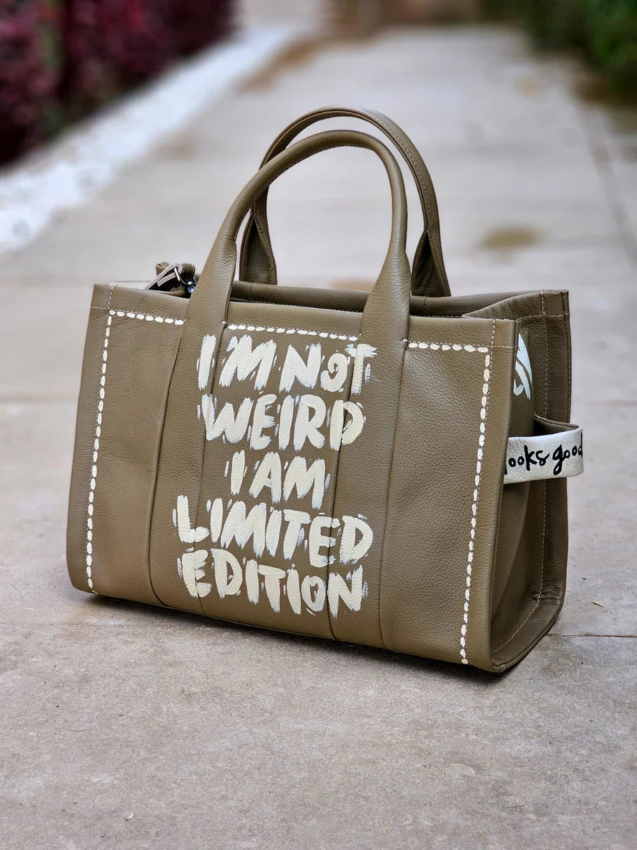"I'm not weird I'm limited edition" Tote Bag Khaki