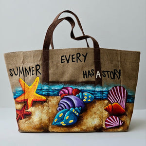Fabric Beach Bag X Seashells