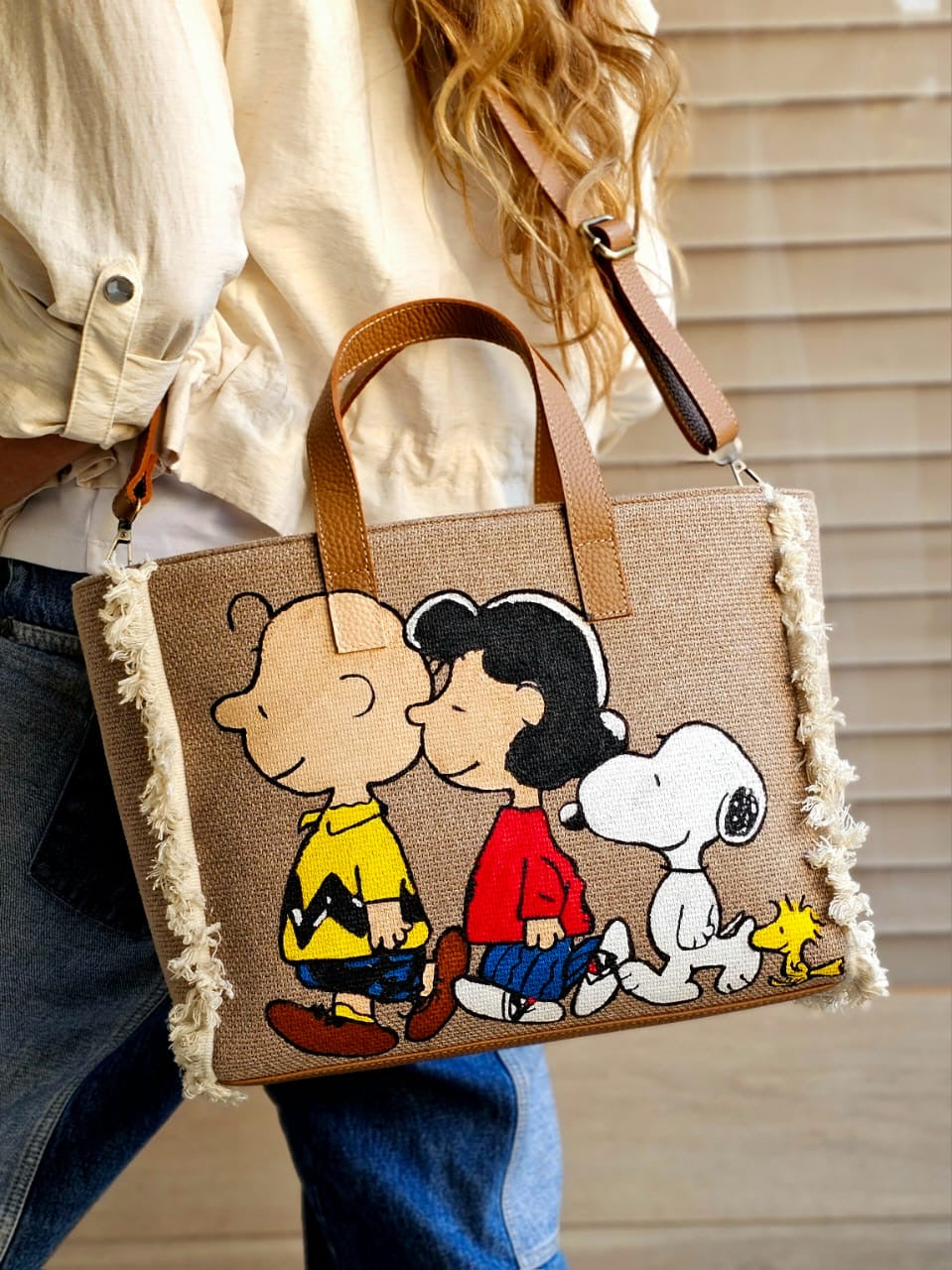 Beige Tote Bag X Snoopy2