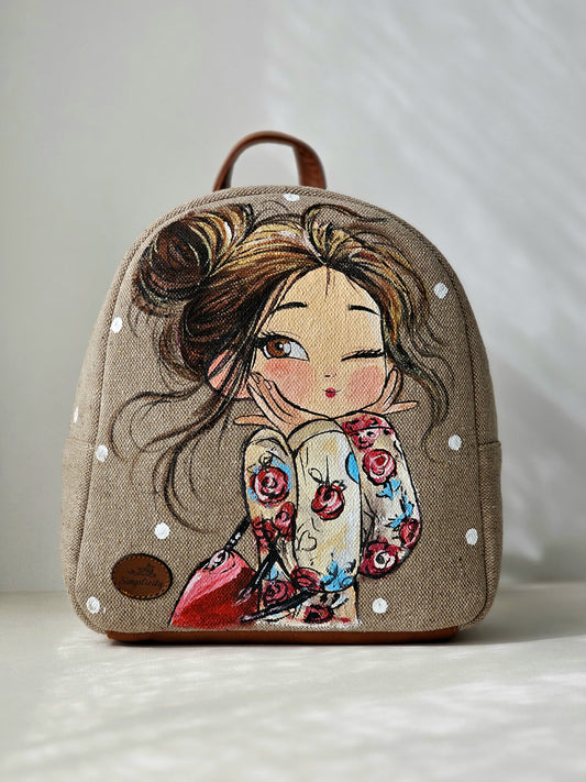 Fabric Mini Backpack X lady