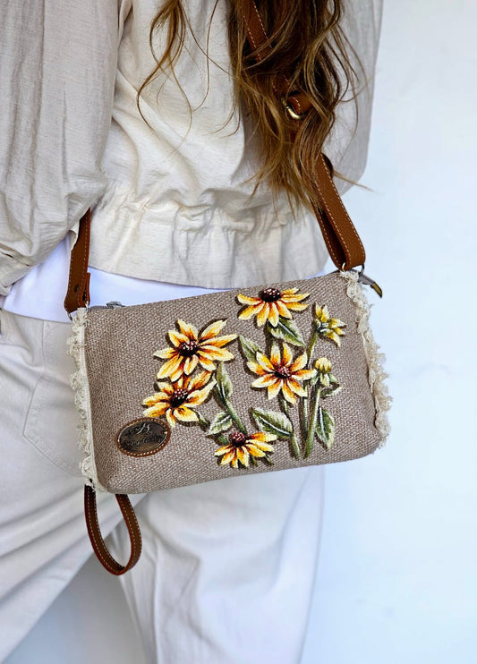 Cross Bag Sun Flower Design