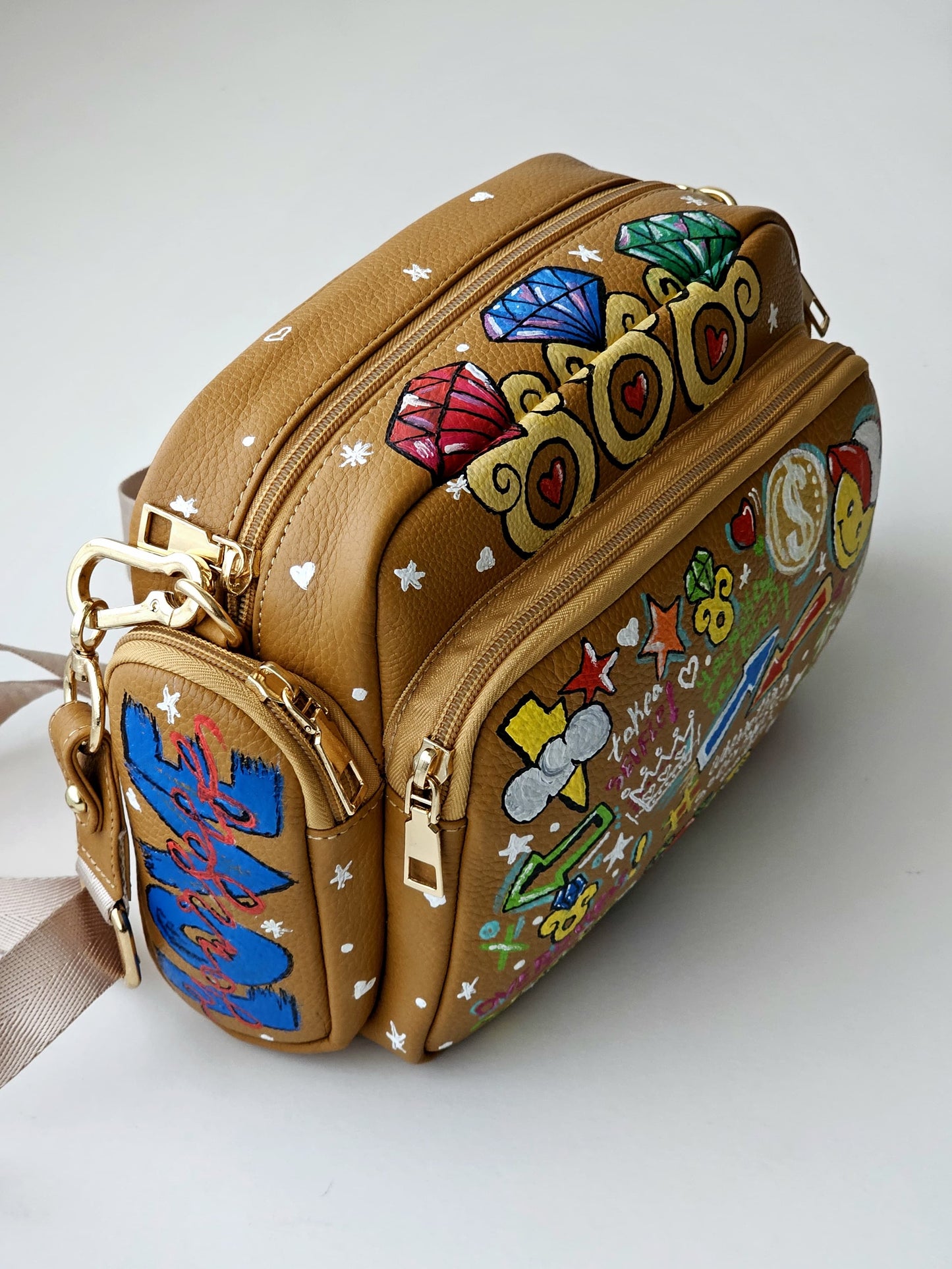 Leather Cross Bag Havan X Positive Vibes