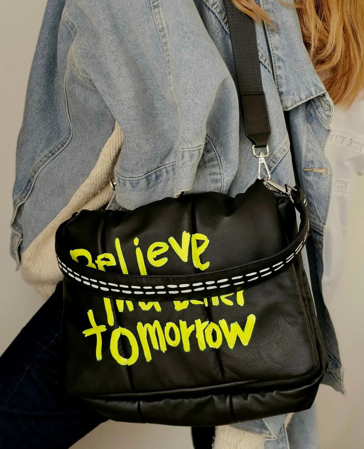 Bold leather Black X Yellow