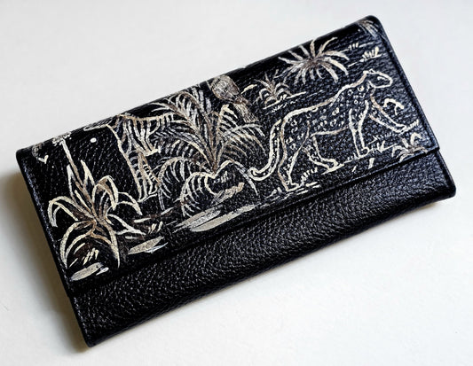 Leather Wallet Black Base X Wild