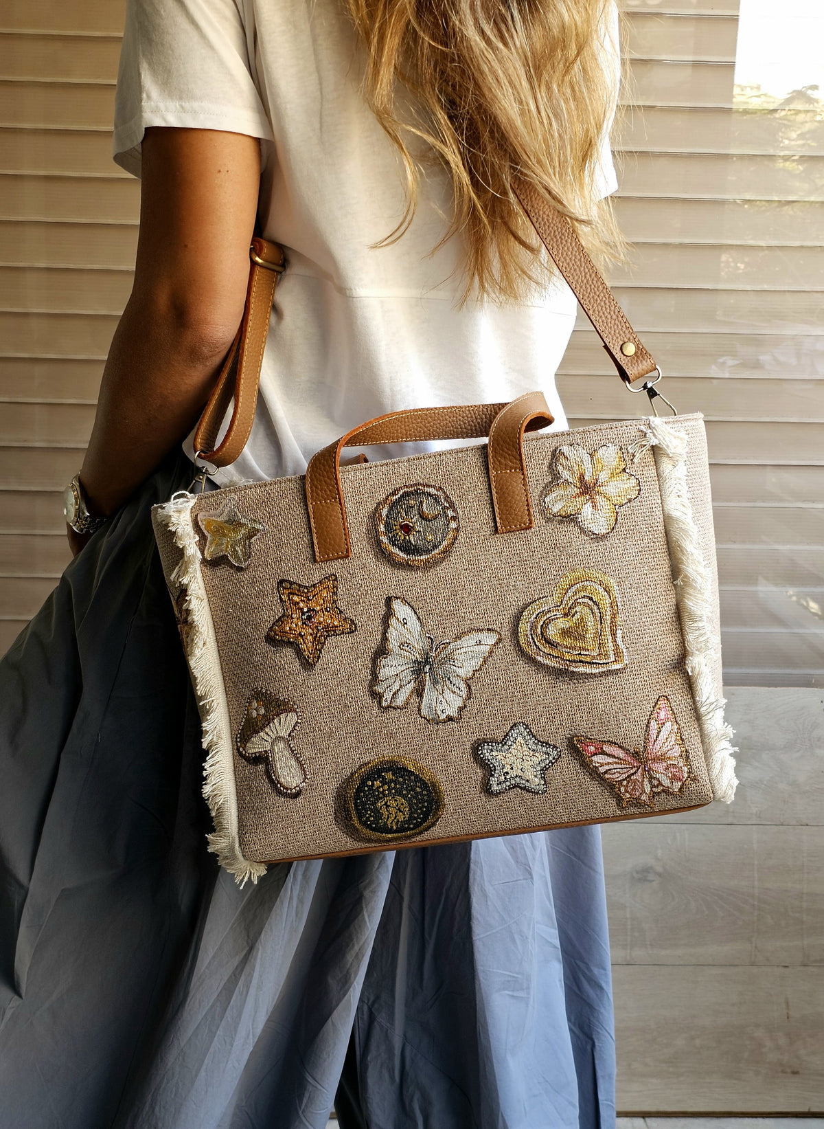 Beige Tote Bag X Magical Charms