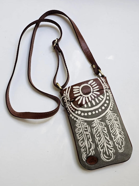 Mobile Cross Bag Beige X Dream Catcher