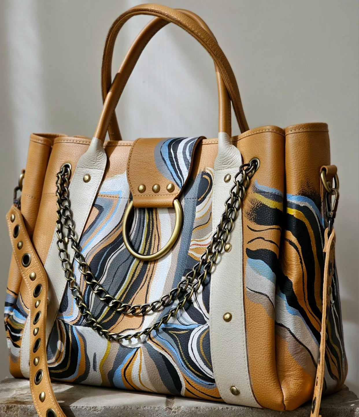 Leather Bag with Ring Havan X Colors
