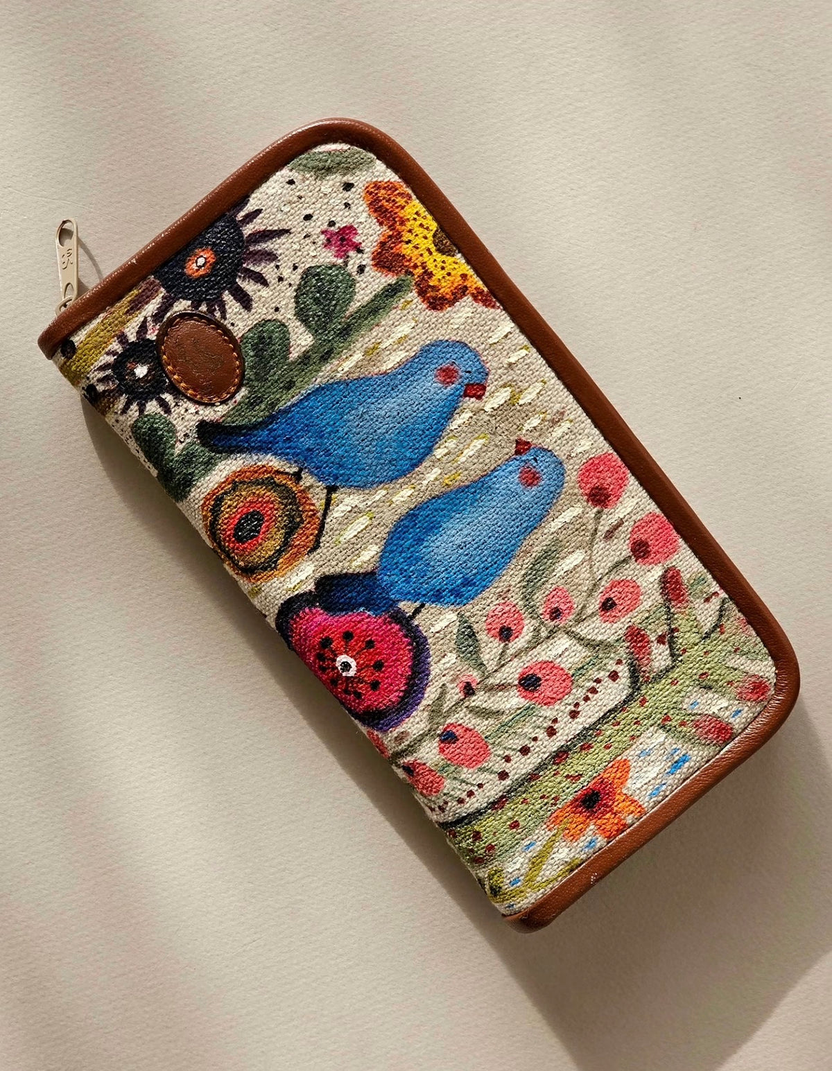 Fabric Wallet X Garden Birds