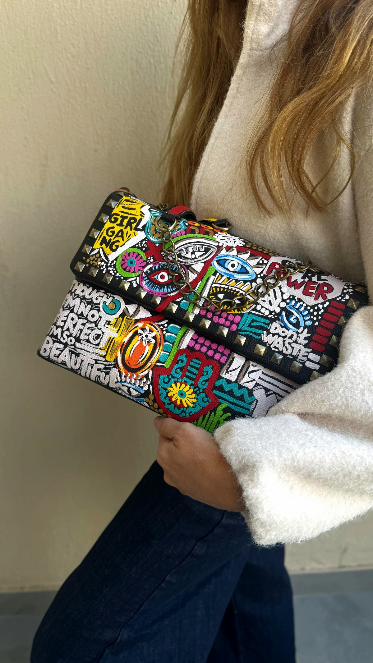 Rectangular Bag X Colorful Graffiti