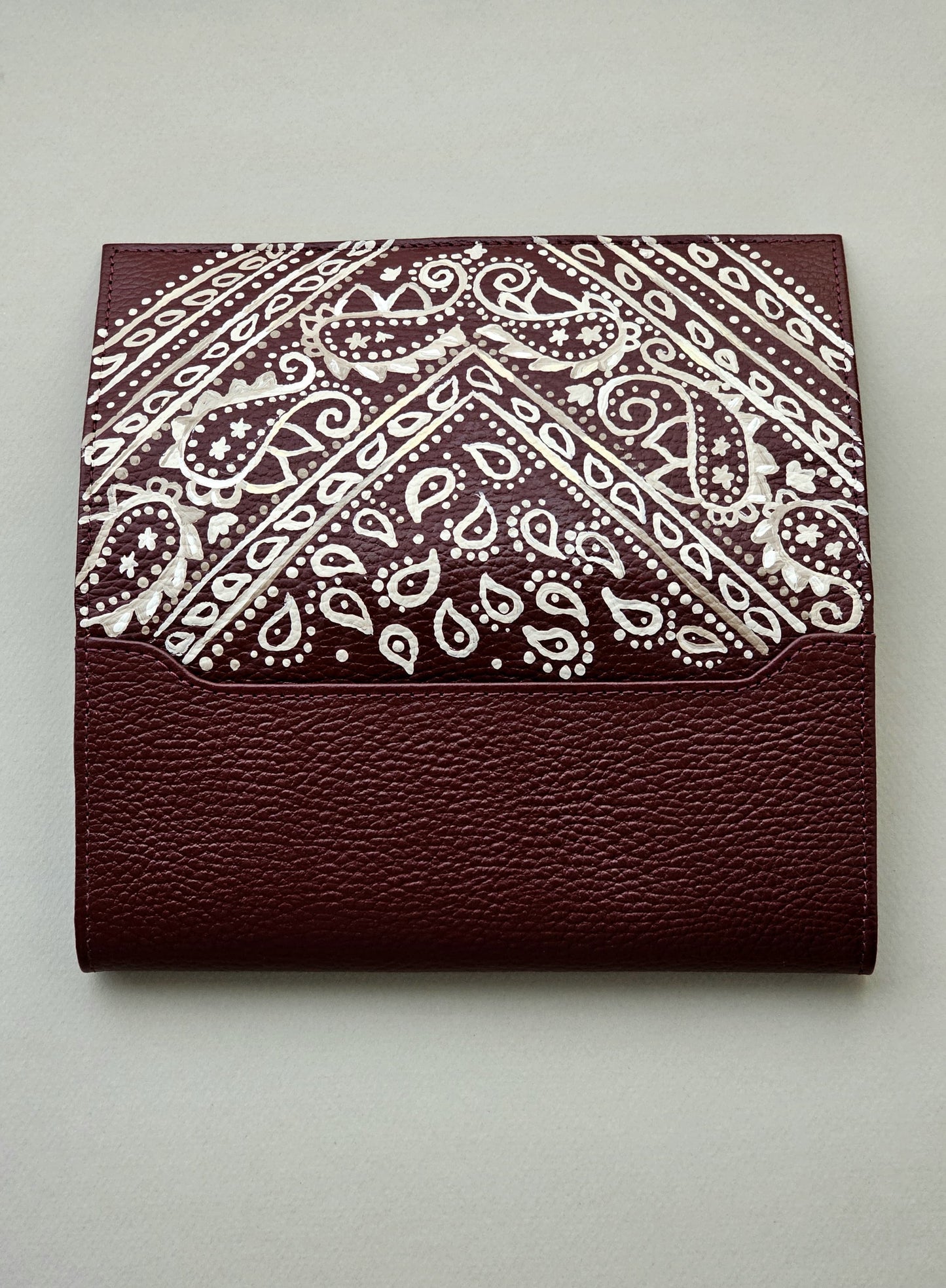 Leather Wallet Brown Base X White