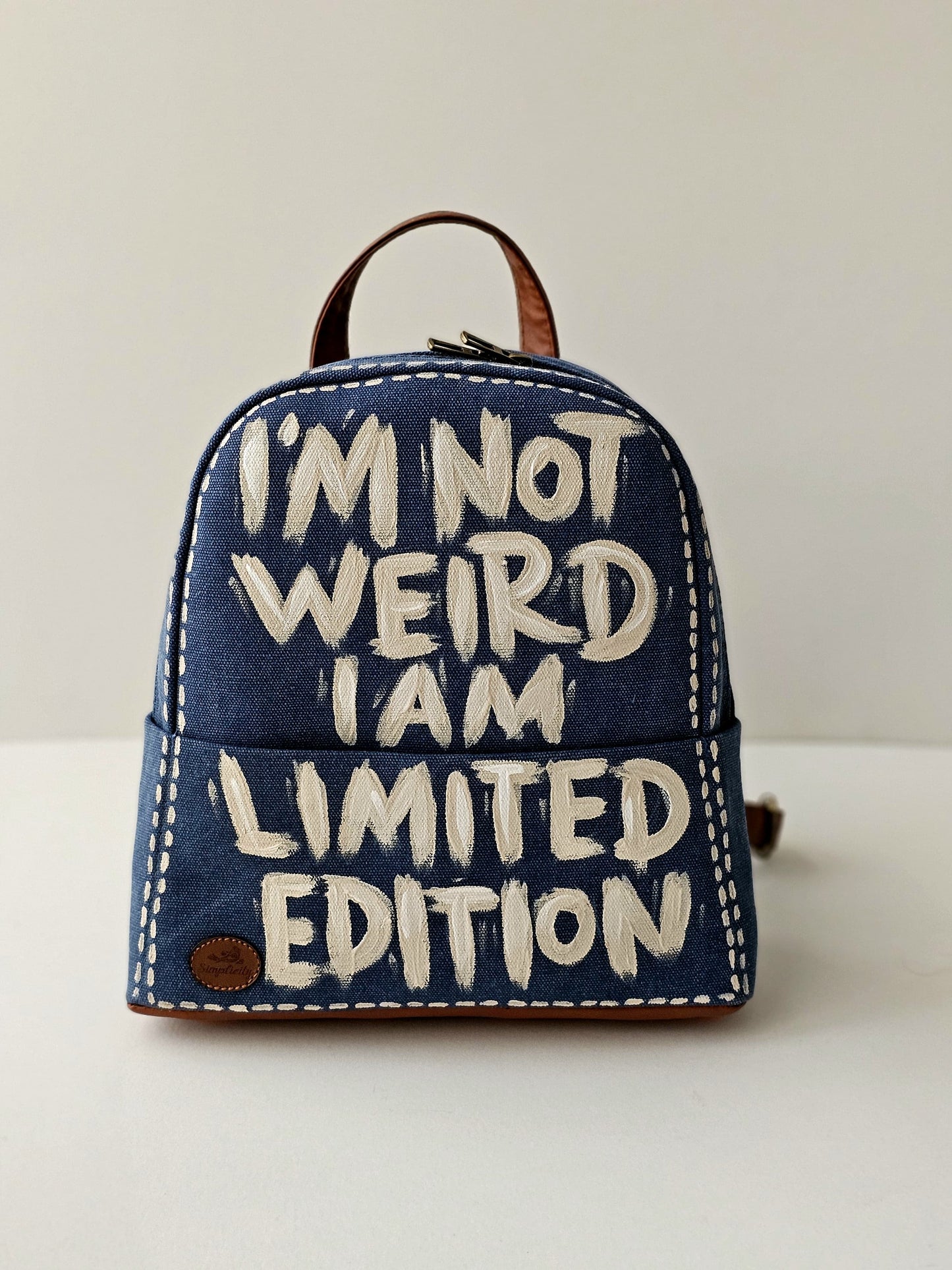 Fabric Medium Backpack Jeans
