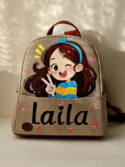 Medium Backpack X Girl in Blue