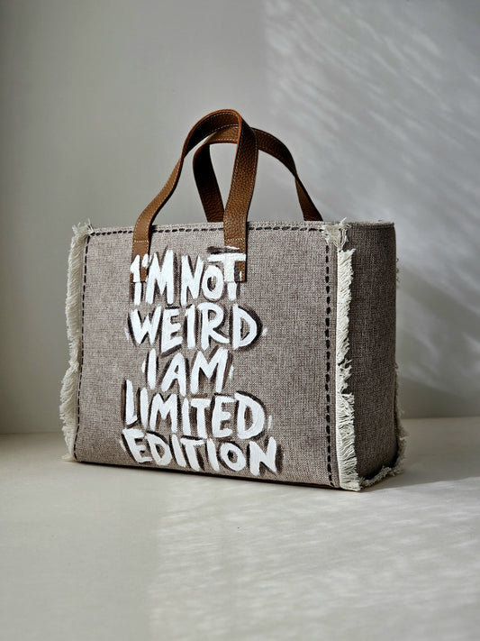 Beige Tote Bag X I’m not weird