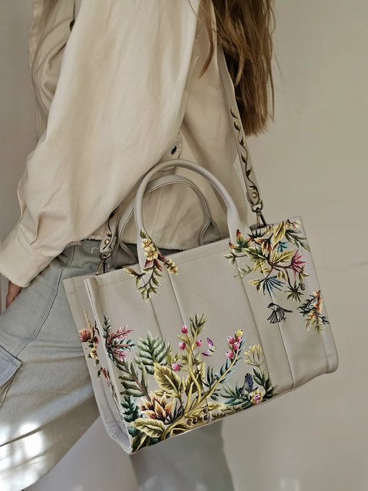 Large Tote Bag Beige Base