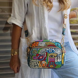 Leather Cross Bag X Eyes Design