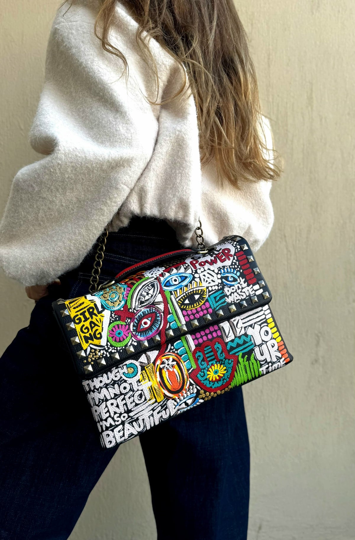 Rectangular Bag X Colorful Graffiti